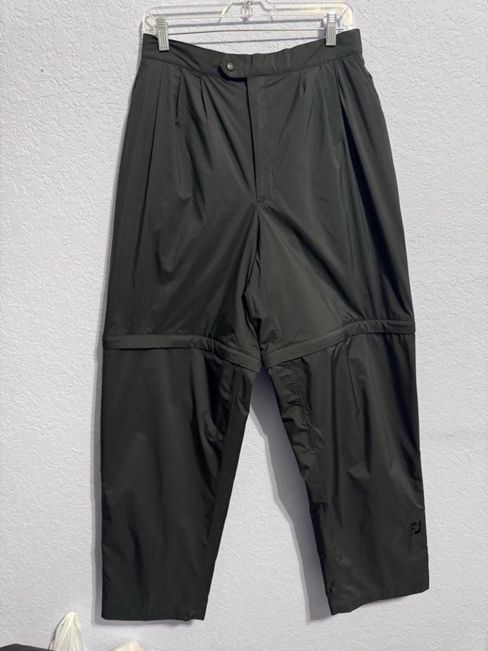 FootJoy DryJoy Men Black Convertible Wind Golf Pants
